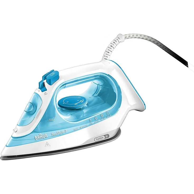 Braun TexStyle Dampfbügeleisen, Zwei-Wege-Bügelsohle, 3D SuperCeramic, verschiedene Farben 170 gr-min blau – Bild 1
