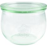 Weck 744 Tulpenglas 500 ml Hochwertiges Einweck, Einmach Glas mit Glasdeckel, zum Einkochen, Hitzebeständig, Mikrowellengeeignet, Backofengeeignet, Rundrandglas 6 Stück durchsichtig