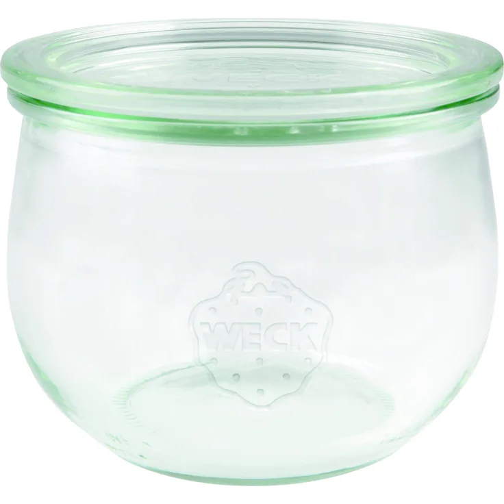 Weck 744 Tulpenglas 500 ml Hochwertiges Einweck, Einmach Glas mit Glasdeckel, zum Einkochen, Hitzebeständig, Mikrowellengeeignet, Backofengeeignet, Rundrandglas 6 Stück durchsichtig
