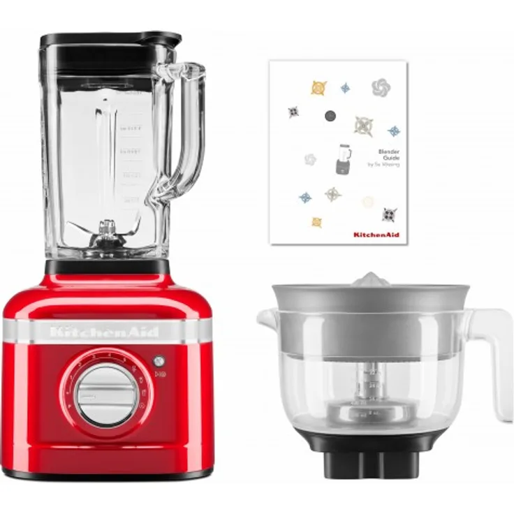 KitchenAid Paket 1, K400 Standmixer, 1200W, 5 Geschwindigkeiten, inkl. Zitruspressenaufsatz, liebesapfelrot