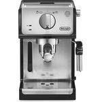 De'Longhi ECP 35.31 Espresso Siebträgermaschine, Siebträgerhalter mit Aluminium Finish, Professionelle Milchschaum Düse, Filtereinsatz für 1 oder 2 Tassen, Auch für Pads Geeignet, Schwarz-Silber