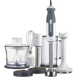 Kenwood HDP 408WH Stabmixer Set (800 Watt, 2,5 Kg, Triblade System) weiß-grau