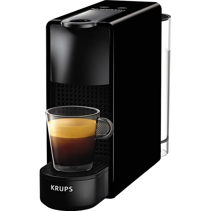 Krups Nespresso XN1108 Essenza Mini Kaffeekapselmaschine, 1260 Watt, schwarz, 0,6 Liter