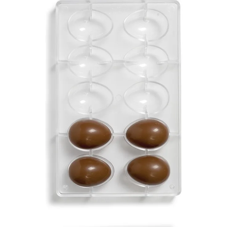 DECORA Ei Polycarbonat-Form mit 10 Mulden, transparent, 30 g, 60 mm x 42 mm