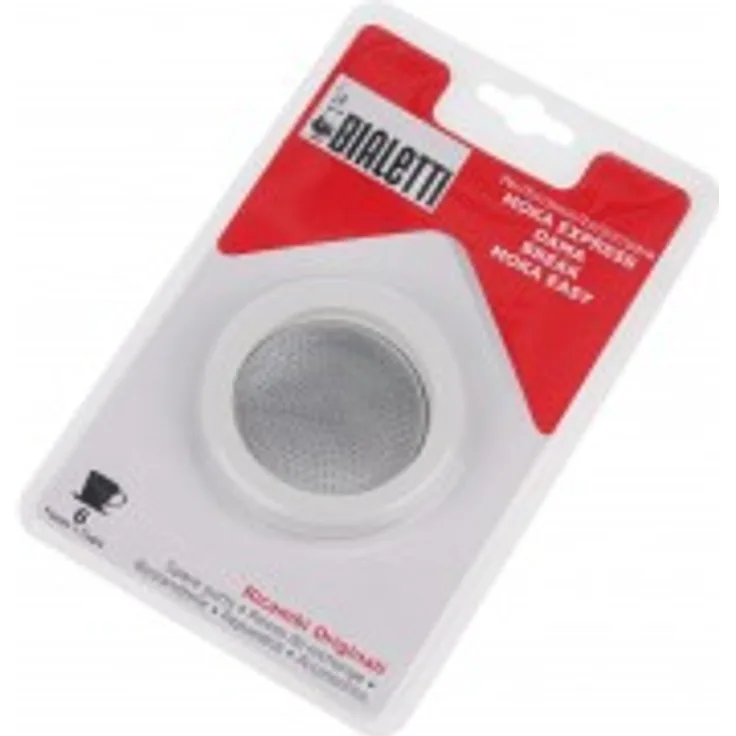 Bialetti 3 Dichtungen + 1 Filter für Moka Express 6 Tassen