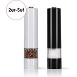 GOURMETmaxx Salz- & Pfeffermühle - Mit Keramikmahlwerk - schwarz weiß