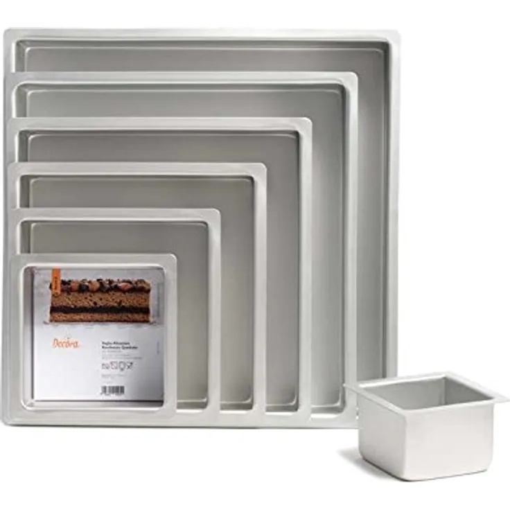 Decora 0062608 Profi-BACKFORM QUADRATISCH AUS ELOXIERTEM Aluminium cm 35X35X10