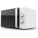 Cecotec Pro Clean 4010 Mikrowelle, Standgerät, 700 Watt, 23 Liter Garraum, Ready 2 Clean Beschichtung Antihaft 3D Wave Full Crystal Spiegeltür 8 Programme 60 Min Timer Drehschalter In Silber Schwarz