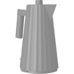Alessi Plissé MDL06 G elektrischer Wasserkocher, aus thermoplastischem Harz, 2400W, 1,7L, grau