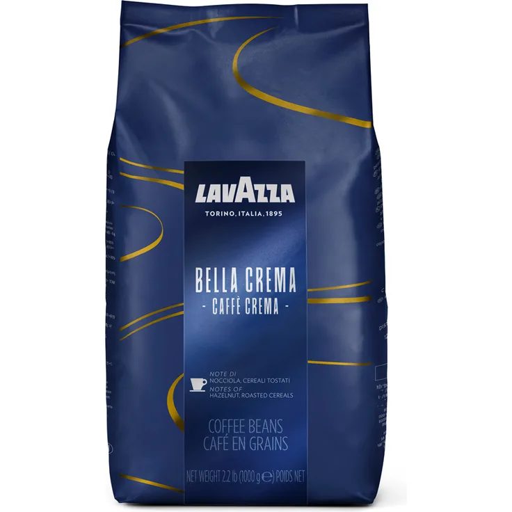 Lavazza BAR Bella Crema ganze Kaffeebohnen, Arabica + Robusta, 1000g