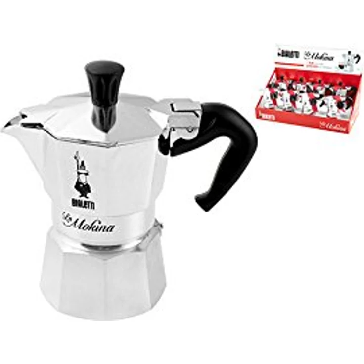 Bialetti Espressokocher-5791 Espressokocher, Aluminium, Silber-Schwarz, 13x6.5x12 cm – Bild 1