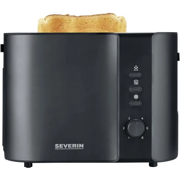 Severin AT 9552 Automatik-Doppelschlitztoaster, 800W, inkl. Brötchen-Röstaufsatz, 2 Röstkammern, schwarz-matt – Bild 2