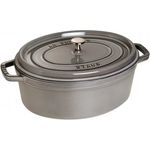 STAUB Cocotte, oval, Induktionsgeeignet, Gusseisen, graphitgrau, 17 cm, 1 Einheiten