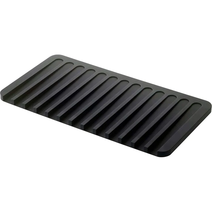 Yamazaki Flow Abtropfmatte, Schwarz, One Size