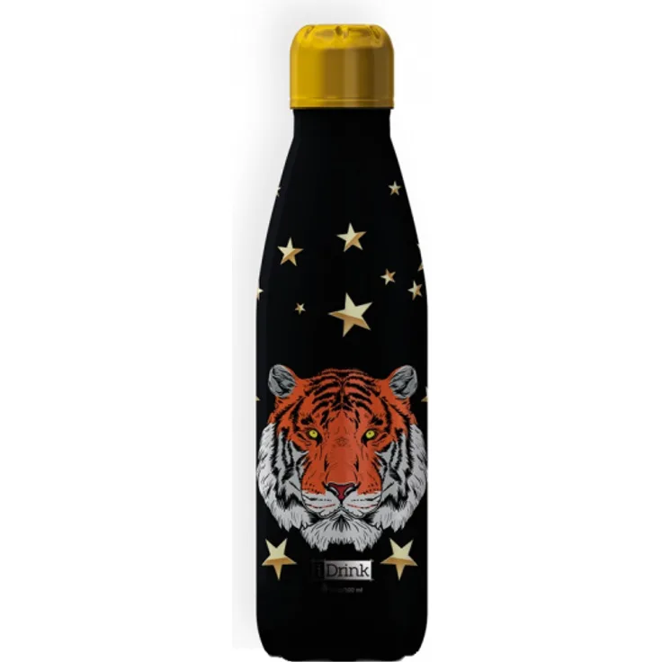I-Drink Thermoskanne Tiger 500 ml Edelstahl schwarz