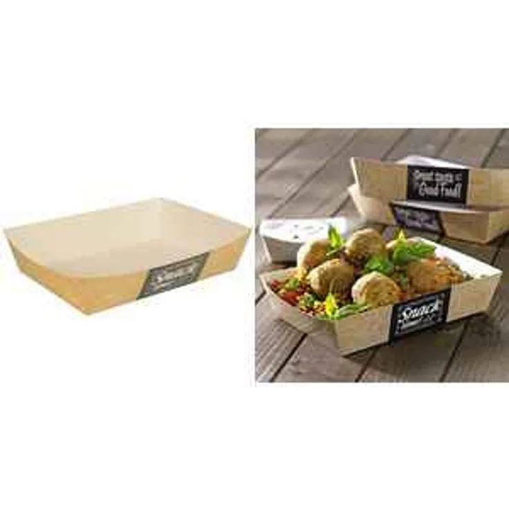 PAPSTAR Snacktray pure, Maße: 185 x 33 x 35 mm