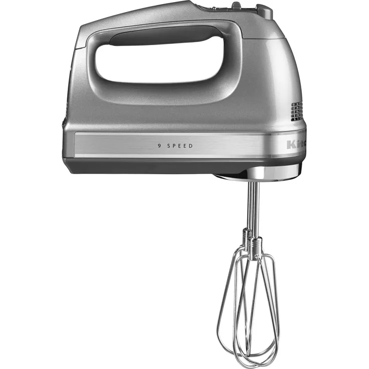 KitchenAid 5KHM9212 ECU Handmixer, 85 Watt, 9 Geschwindigkeitsstufen, LED-Anzeige, silber : Tests, Infos & Preisvergleich