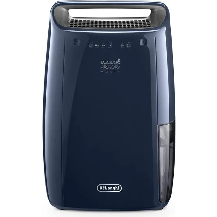 De'Longhi Tasciugo AriaDry Multi DEX216F Luftentfeuchter, bis 75 m³, 16l/24h, 2,1 L, 300 W, Wäsche-Funktion, blau
