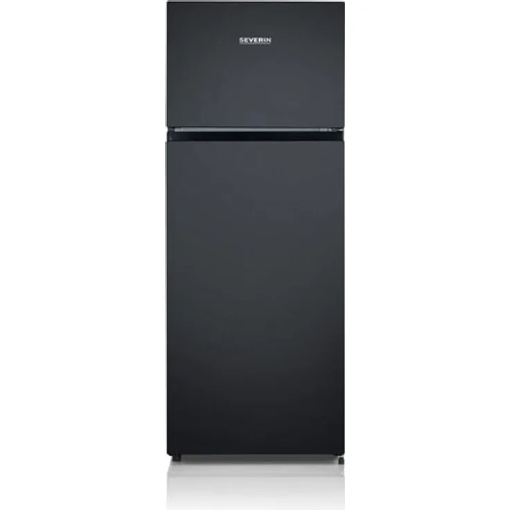 Severin DT 8762 Kühl-Gefrierkombination, freistehend, schwarz, LED, Breite 54.2 cm, Energieklasse E