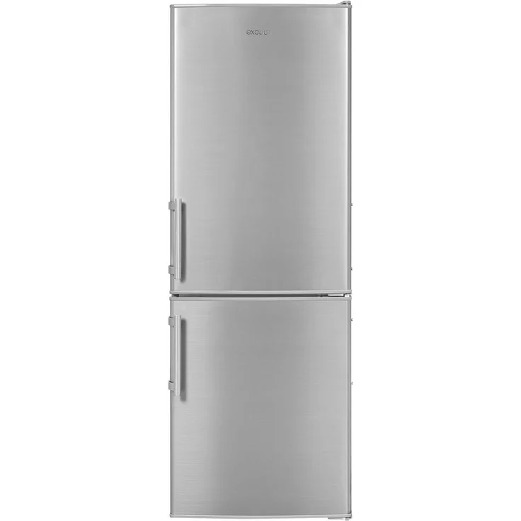 Exquisit KGC233-60-HE-040D Kühl-Gefrierkombination, freistehend, silber, Höhe 142.2 cm, Breite 50 cm – Bild 1