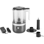 KitchenAid 5KFCB519EDG Cordless Universalzerkleinerer, 1,2 L, 2 Geschwindigkeiten, Momentbetrieb, kabellos, dunkelgrau, Kunststoff, Serie: 5KFCB519