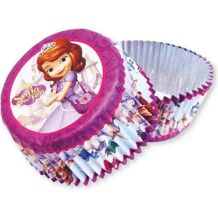 Disney Junior Amscan International Muffin- - Kuchenförmchen, Folienmaterial, Sofia die Erste – Auf einmal Prinzessin