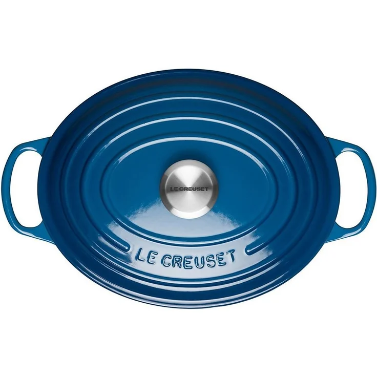 Le Creuset Signature Gusseisen-Bräter mit Deckel, Ø 27 cm, Oval, Für alle Herdarten und Induktion geeignet, Volumen: 4,1 l, Marseille – Bild 2