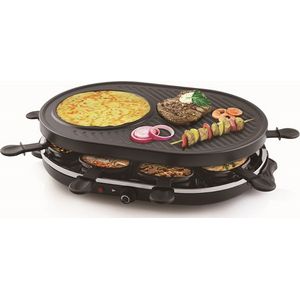 Bild für Tristar Raclette für bis zu acht Personen ? Grillplatte mit Crêpe-Forme und 8 Pfännchen