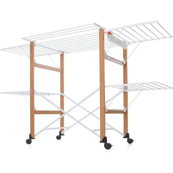 Foppapedretti Gulliver Faltwäscheständer, 105 x 80 x 174 cm, Holz, Walnuss