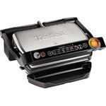 Tefal GC730D OptiGrill+ Smart, Kontaktgrill mit App- Steuerung, 2000W, automatische Temperaturanpassung, Antihaft- Beschichtung, Grillfläche 30 cm x 20 cm, silber