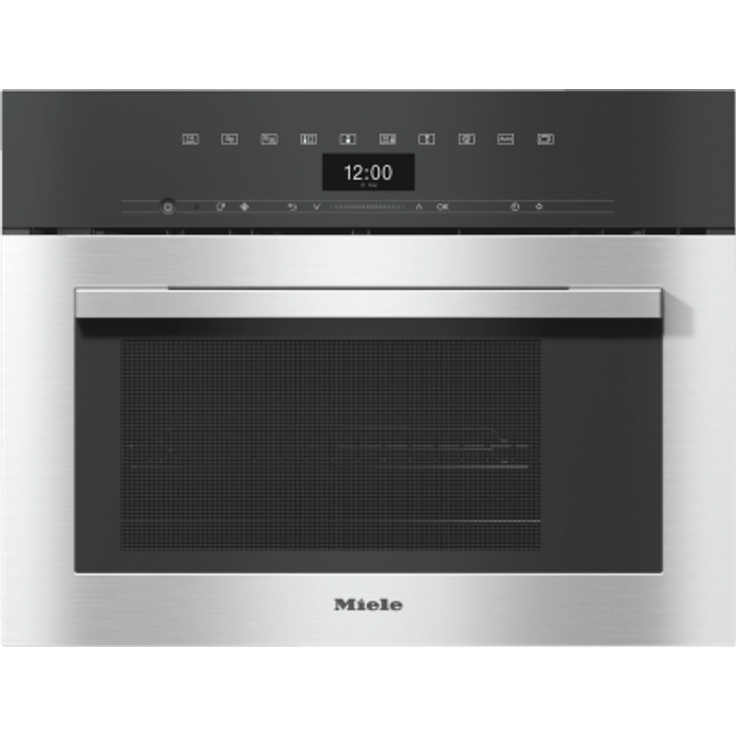 Miele DGM 7340 Dampfgarer mit Mikrowelle, Klartextdisplay mit Sensorbedienung, DualSteam-Dampftechnologie, Frischwassertank Volumen 1,5 Liter, Farbe Edelstahl