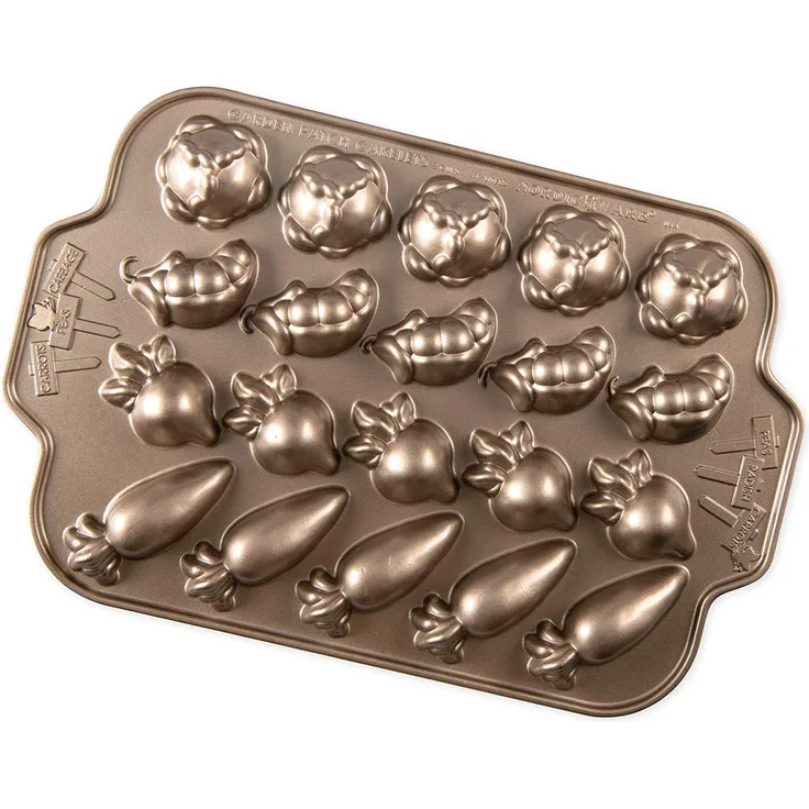 Nordic Ware 50348 Garden Patch Aluminiumguss-Pfanne für 2 Tassen, Toffee