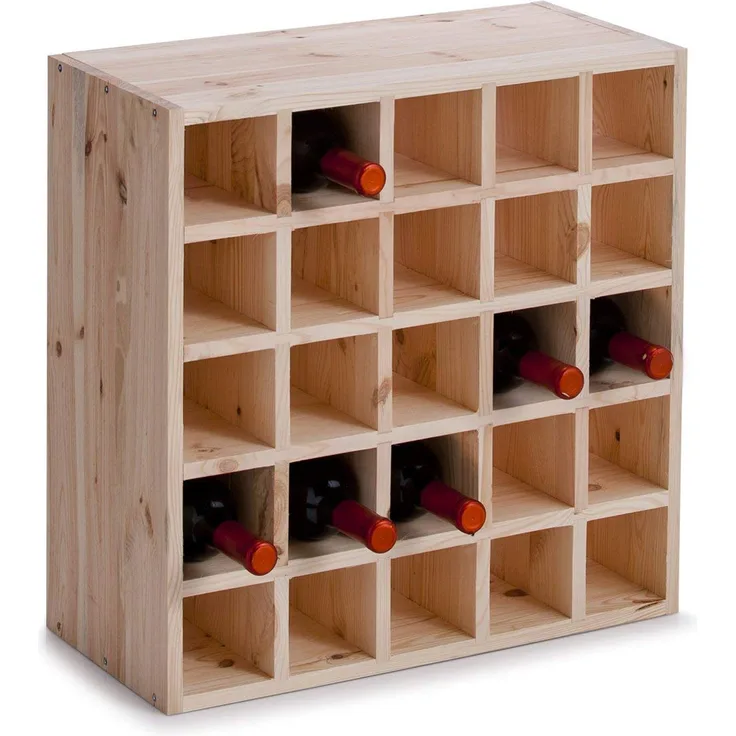 Zeller 13172 Weinregal, Naturholz 52 x 25 x 52 cm
