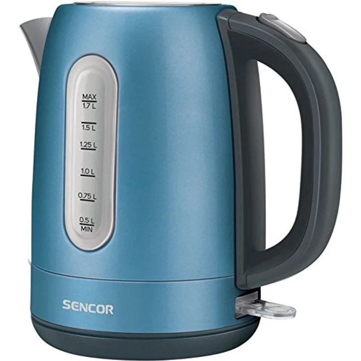 SENCOR SWK 1772BL Wasserkocher aus Edelstahl mit abnehmbarem Filter (2150 Watt, Ein - Aus-Schalter mit Hintergrundbeleuchtung , Volumen 1,7 L.) metallic blau – Bild 1