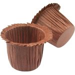 Muffin-Papier-Backförmchen, antihaftbeschichtet, Pergamentpapier, Backförmchen und Auflaufformen, 3 elegante Farben Braun, 50 Stück