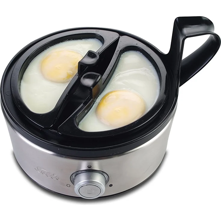 Solis Eierkocher für 7 Eier, Mit Härtegradeinstellung, Kochen und Dämpfen, Eiereinsatz und 2 Schalen, Egg Boiler & more, Edelstahl – Bild 5