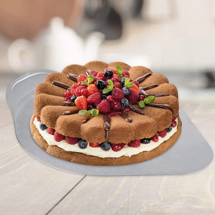 Dr. Oetker Tortenheber, Tortenretter aus Edelstahl, Kuchenheber mit praktischem Griff, rostfreies Tortenhebeblech (Kuchenretter: ca 36x28 cm), Menge: 1 Stück – Bild 3