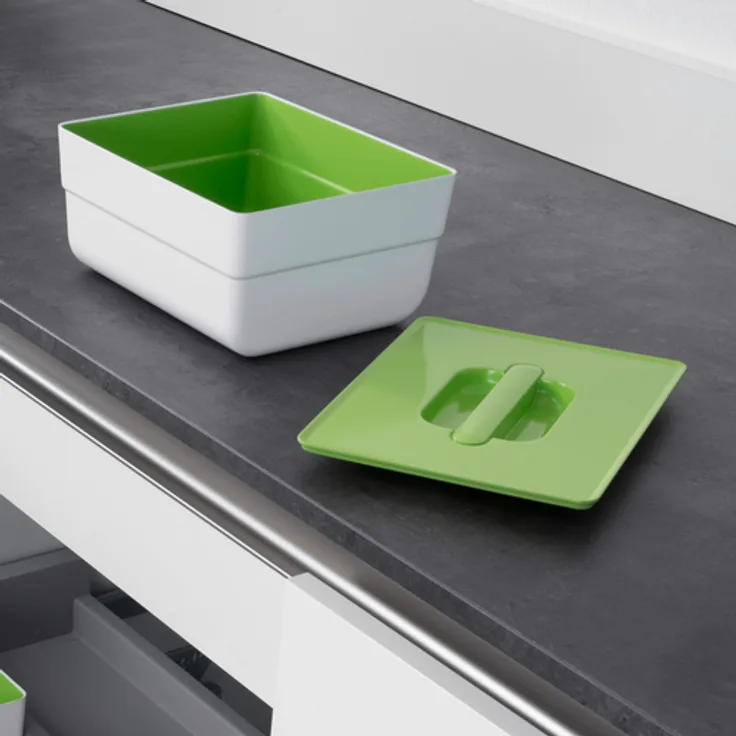 Hailo On-Top Behälter 4 l mit Deckel, Kunststoff hellgrün-weiß - Universalbehälter - Utensilien Box