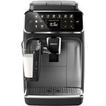 Philips 4300 Serie EP4346-70 Kaffeevollautomat, 8 Kaffeespezialitäten (LatteGo Milchsystem) Matt-Schwarz-Silber-lackierte Arena