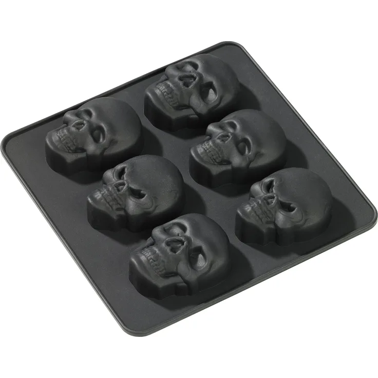 GEDA LABELS 13655 2-er Set Eiswürfel- und Pralinenform Totenkopf