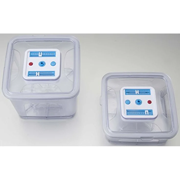 Gastroback 46111 Vakuumier-Behälterset 2 TLG. (eckig), 1,0 Liter (18 x 18 x 8, 2,8 Liter (18 x 18 x 15,5 cm), Kunststoff, sonstige – Bild 1