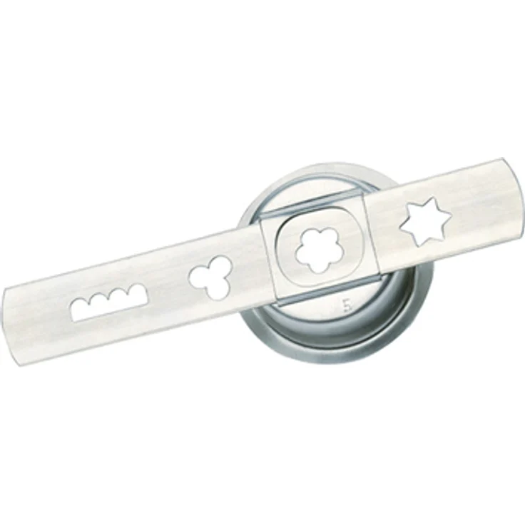 Westmark Spritzgebäckvorsatz, 2-tlg., Zubehör für Westmark Fleischwolf 97522260-Gr. 8, Stahl, Silber, 14712270