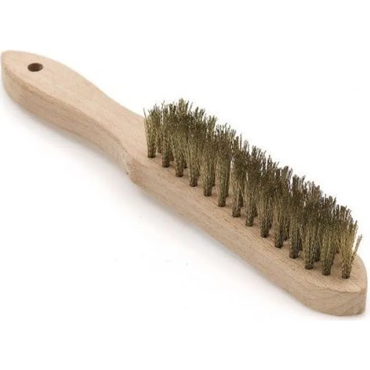 Nölle Drahtbürste Messing 4-reihig 28 cm