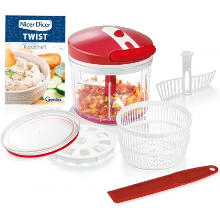 Nicer Dicer Twist Set 9-tlg. Rot