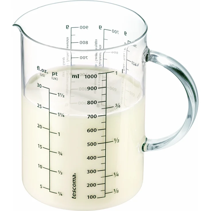 Tescoma Glas-Messbecher Delicia, 1 l, hitzebeständiges Borosilikatglas – Bild 1