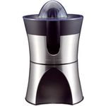 Gastroback 41138 Home Culture-Zitruspresse, elektrisch, Edelstahl-Siebeinsätze, Inox-Touch-Gehäuse, 100 Watt, schwarz, silber