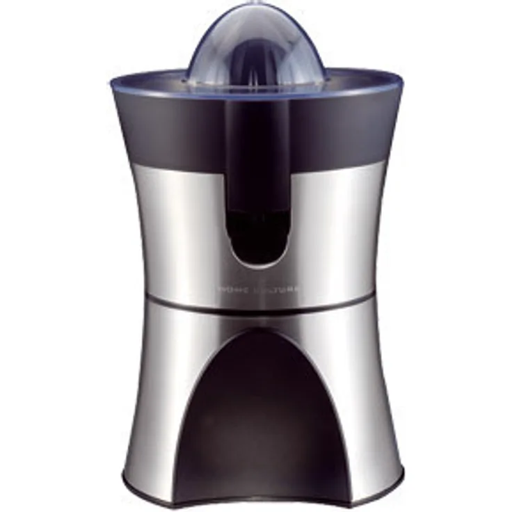 Gastroback 41138 Home Culture-Zitruspresse, elektrisch, Edelstahl-Siebeinsätze, Inox-Touch-Gehäuse, 100 Watt, schwarz, silber