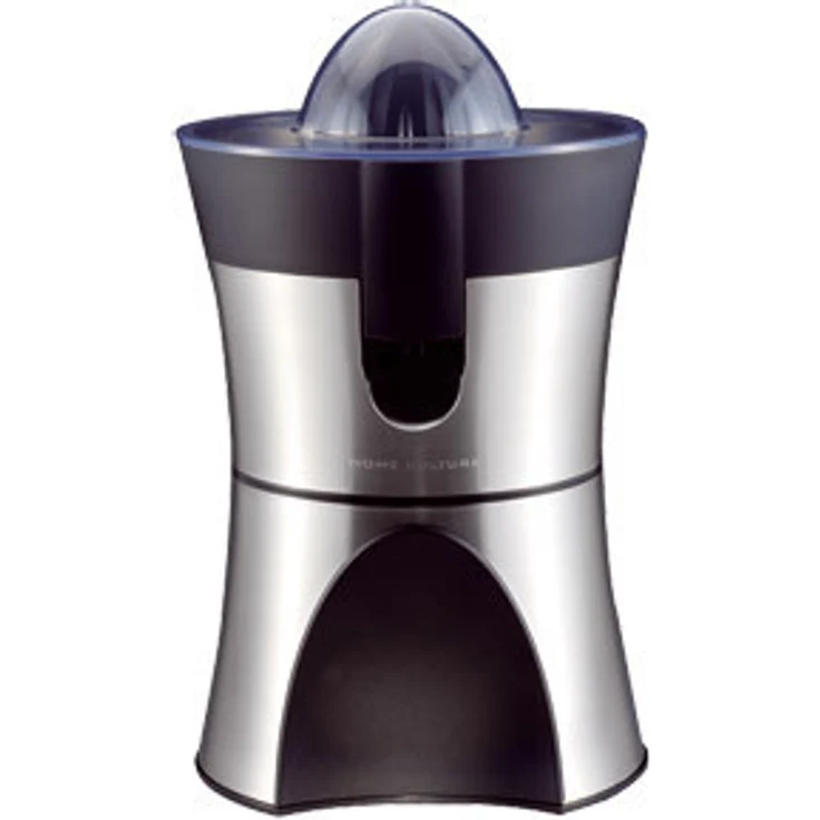 Gastroback 41138 Home Culture-Zitruspresse, elektrisch, Edelstahl-Siebeinsätze, Inox-Touch-Gehäuse, 100 Watt, schwarz, silber – Bild 1