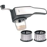 GEFU 19060 Trommelreibe PECORINO - Profi Edelstahl Reibe für Käse mit Behälter zur Aufbewahrung - Premium Käsereibe