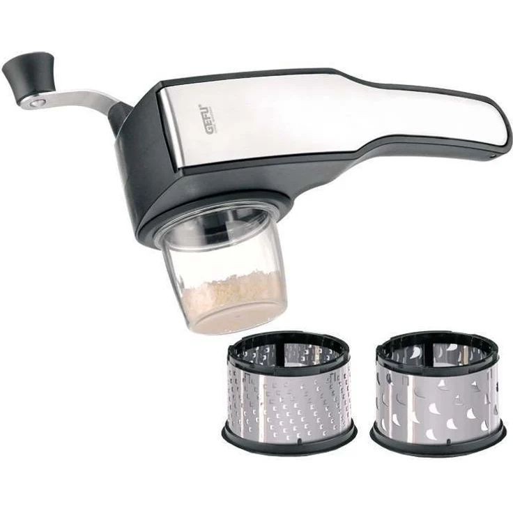 GEFU 19060 Trommelreibe PECORINO - Profi Edelstahl Reibe für Käse mit Behälter zur Aufbewahrung - Premium Käsereibe – Bild 1